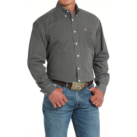 CINCH - Men LONG SLEEVE BUTTON-DOWN SHIRT, Geometric Print MTW1105914