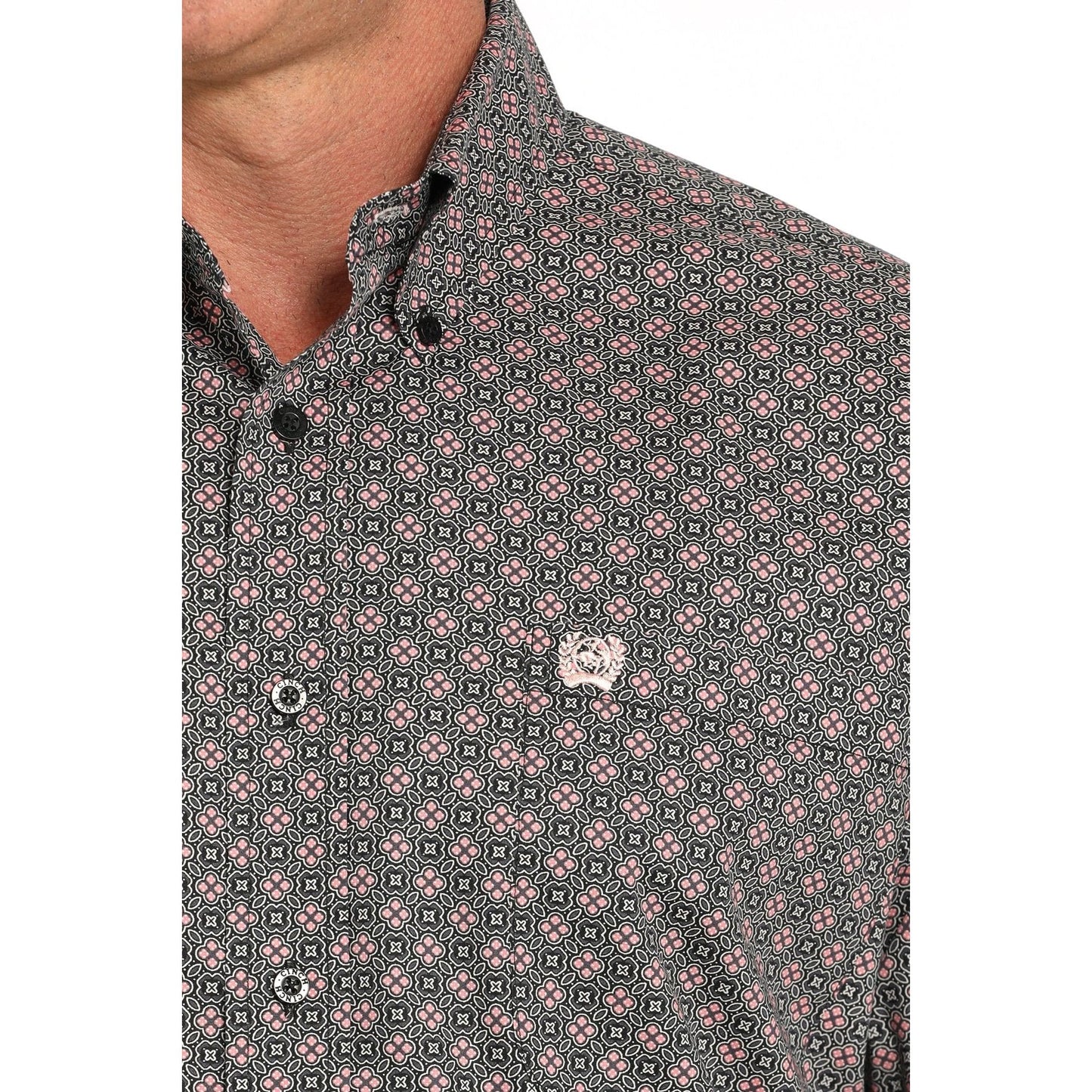 CINCH - Men LONG SLEEVE BUTTON-DOWN SHIRT, Geometric Print MTW1105925