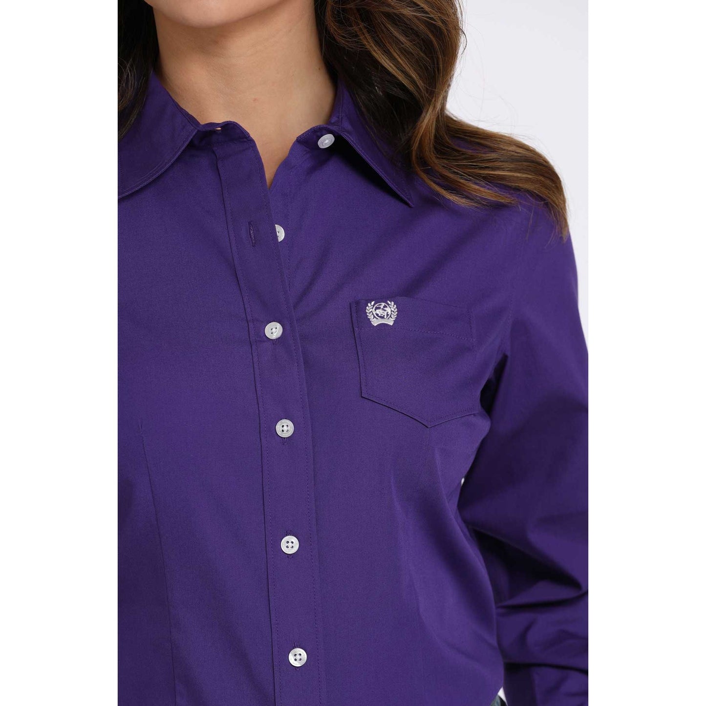 CINCH - Ladies Western Shirt, BUTTON-DOWN, Purple MSW9164076