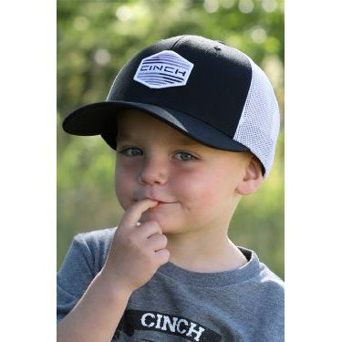 Cinch Youth Patched Ball Cap, Black MCC0606034