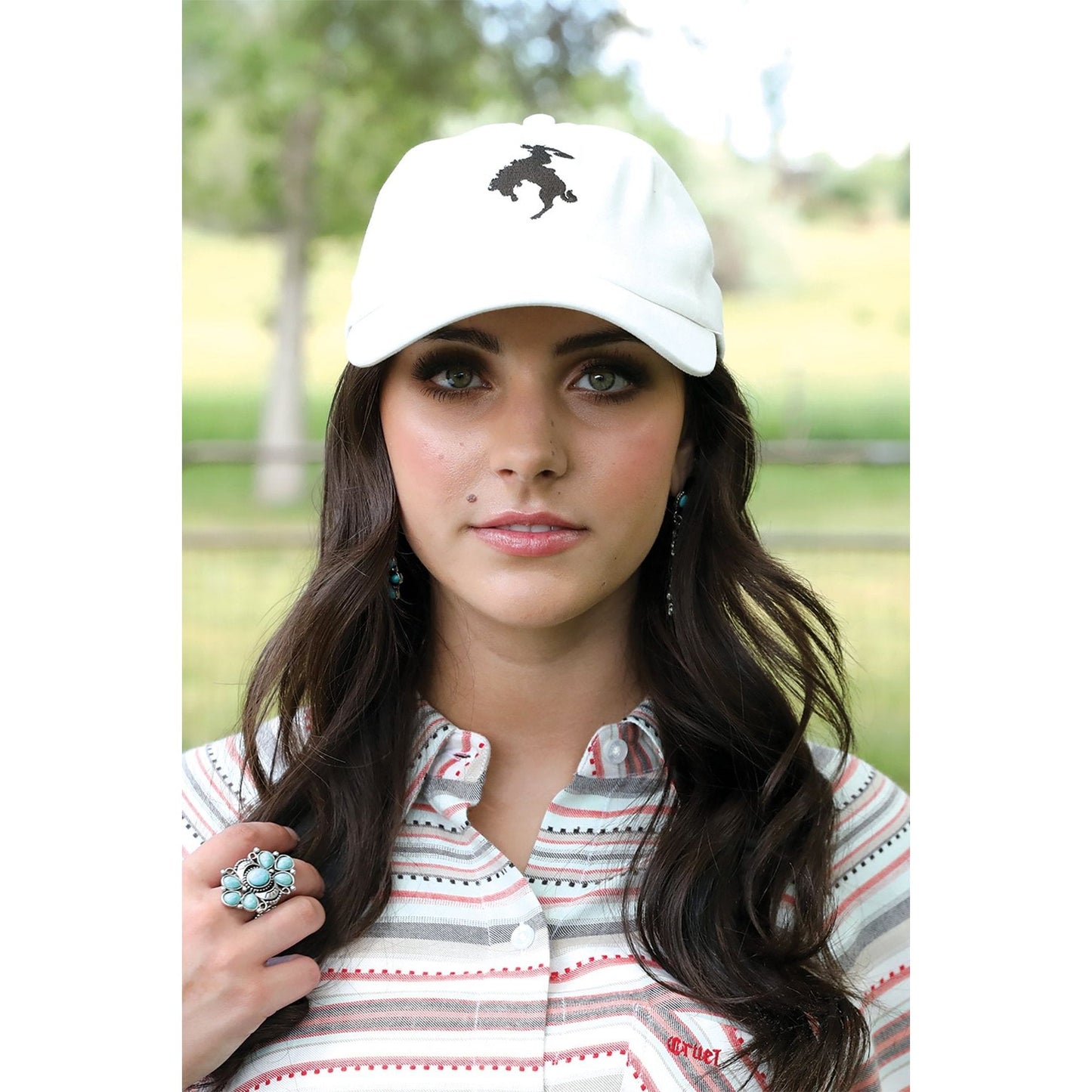 Cinch Ladies White Bronc Ball Cap CCC0039004