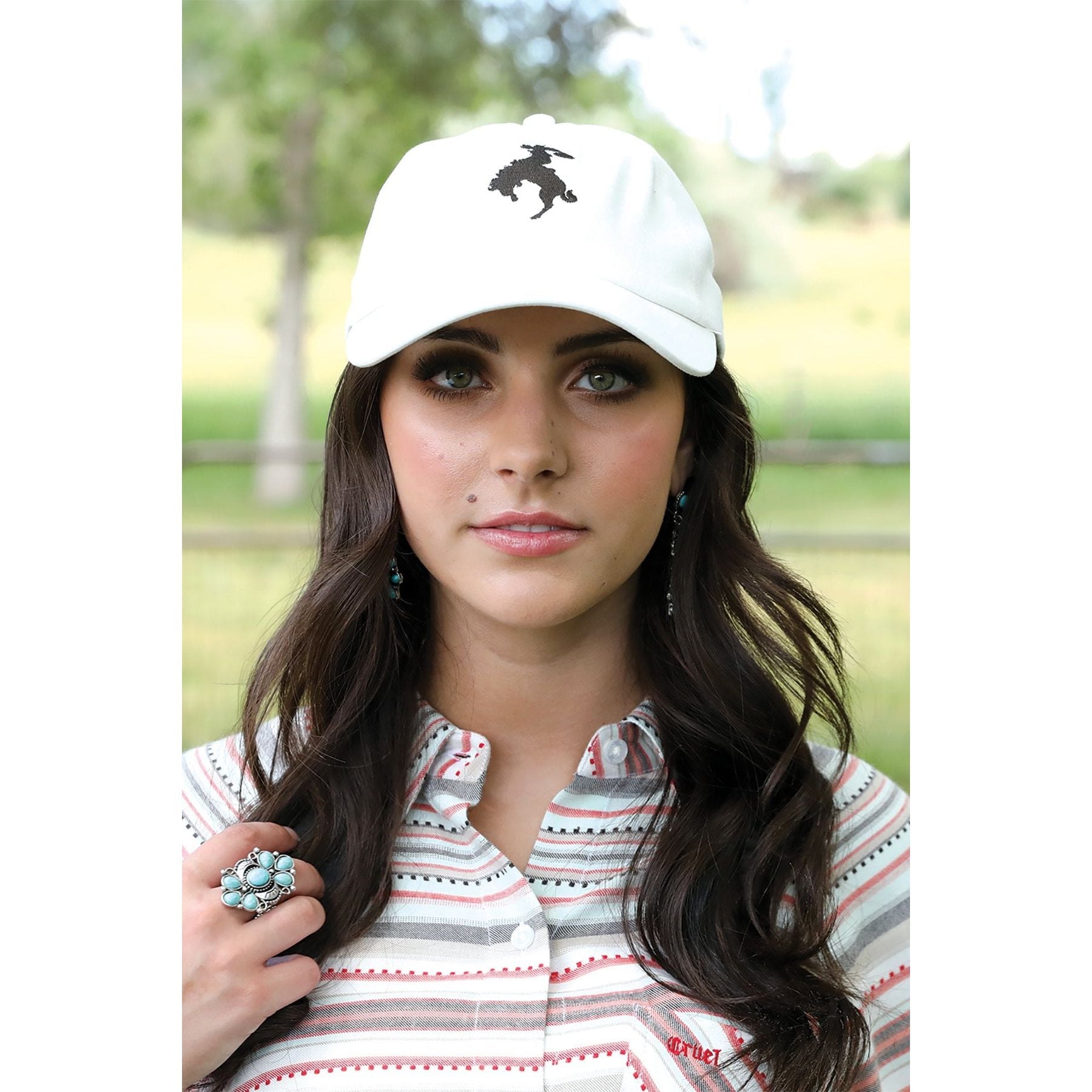 Cinch Ladies White Bronc Ball Cap CCC0039004