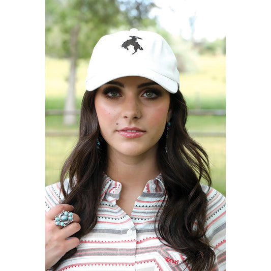 Cinch Ladies White Bronc Ball Cap CCC0039004