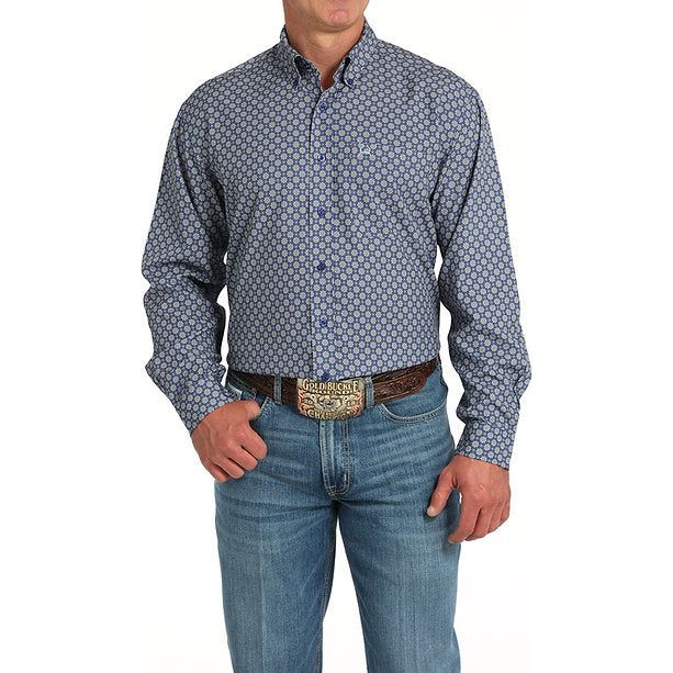 Cinch Men's ArenaFlex Long Sleeve, Medallion Blue MTW1724001