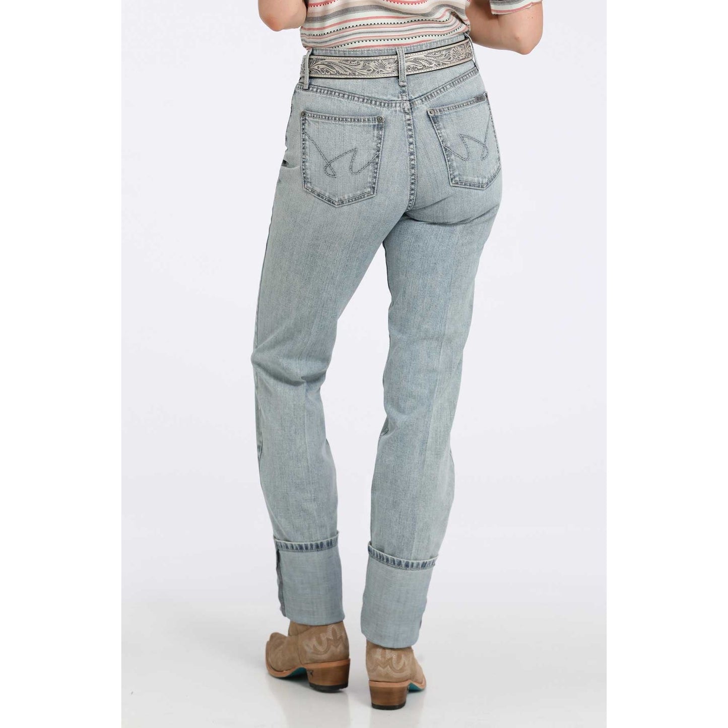 * CINCH Ladies - Quinn, High Rise, Relaxed, Straight Leg, Indigo, Light Stone CB75354001
