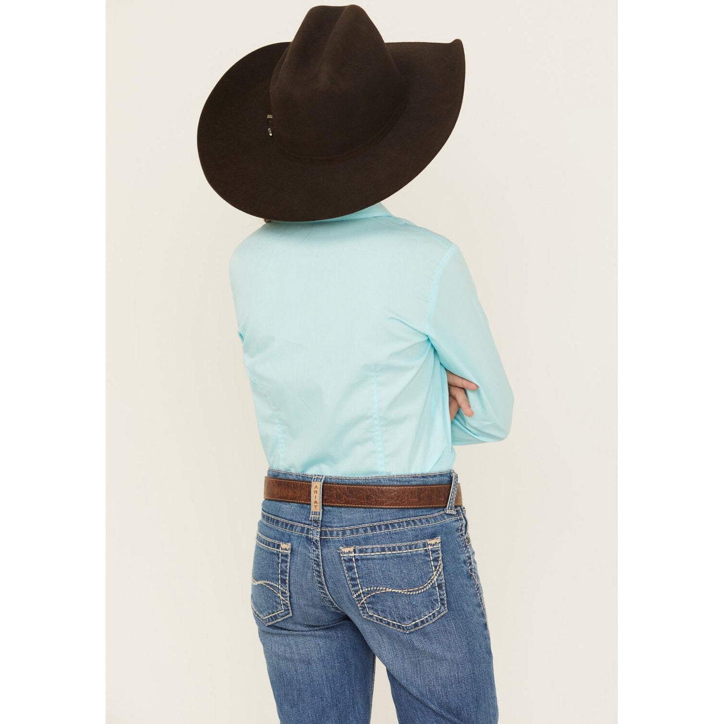 Cruel Girl, Girls Long Sleeve, Buttons, Turquoise CTW3120002