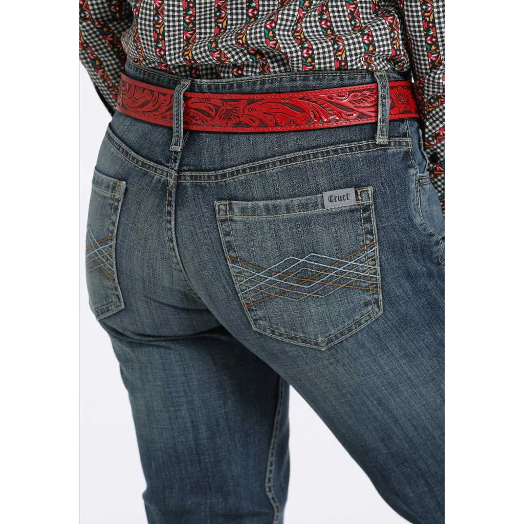 * CINCH Ladies - Jayley, Trouser, Mid Rise, Indigo, Med Stone CB75754001