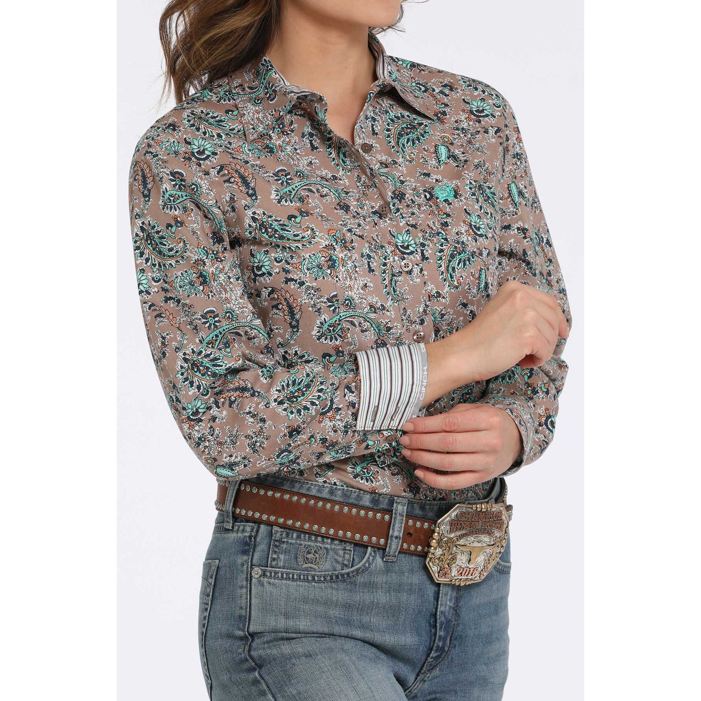 CINCH - Ladies Western Shirt, BUTTON-DOWN, Paisley  MSW9164246