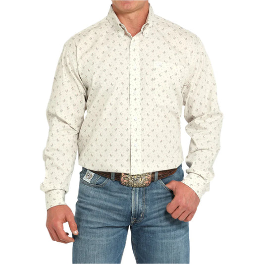 CINCH - Men LONG SLEEVE BUTTON-DOWN SHIRT, Rooster Print MTW1105933
