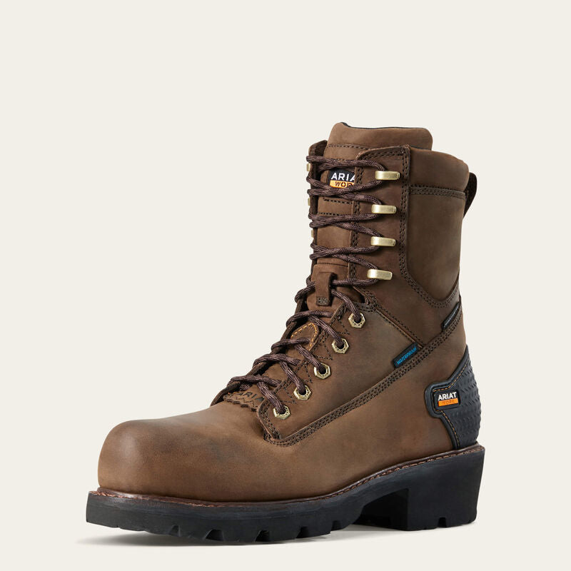 Ariat Men’s Powerline 8" Waterproof Composite Toe Work Boot 10018566