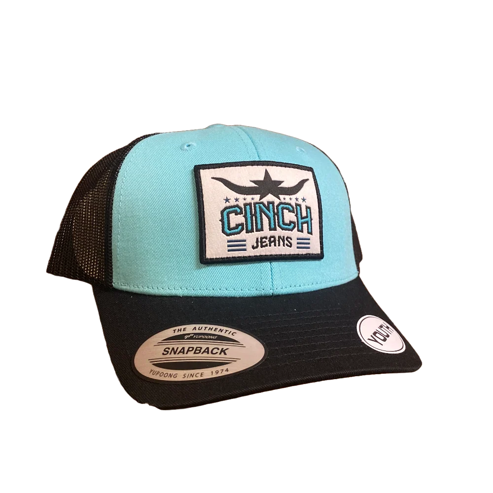 Cinch Boy's Flexfit Turquoise Trucker Cap MCC0606033