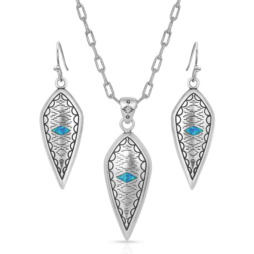 Beholder's Eye Scalloped Opal Jewelry Set