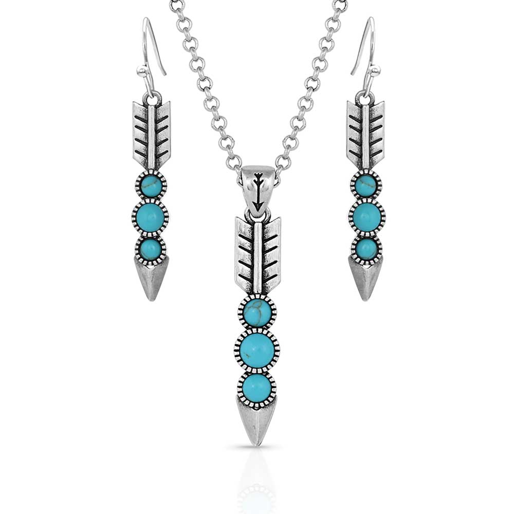 Free Falling Silver Arrow Jewelry Set