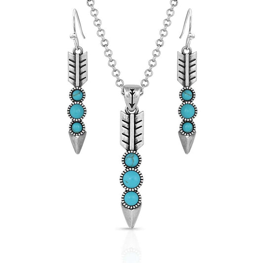 Free Falling Silver Arrow Jewelry Set