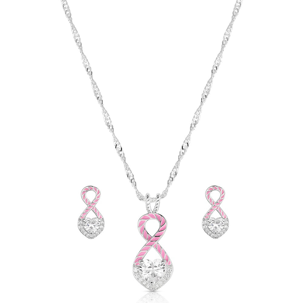 Montana Silversmith Tough Enough to Wear Pink Love Jewelry Set JS6595TWP