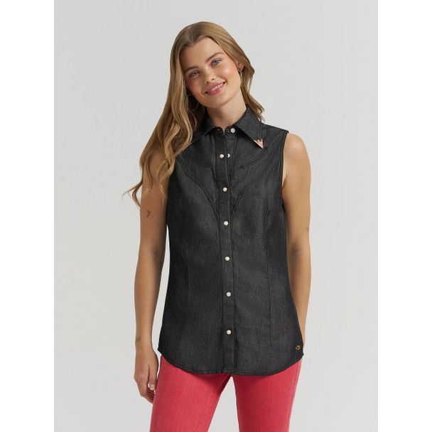 WRANGLER LAINEY WILSON BLACK DENIM - LADIES SHIRT - 112380459