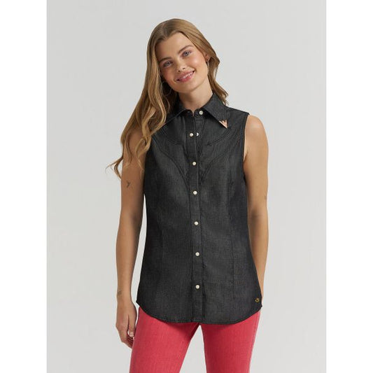 WRANGLER LAINEY WILSON BLACK DENIM - LADIES SHIRT - 112380459