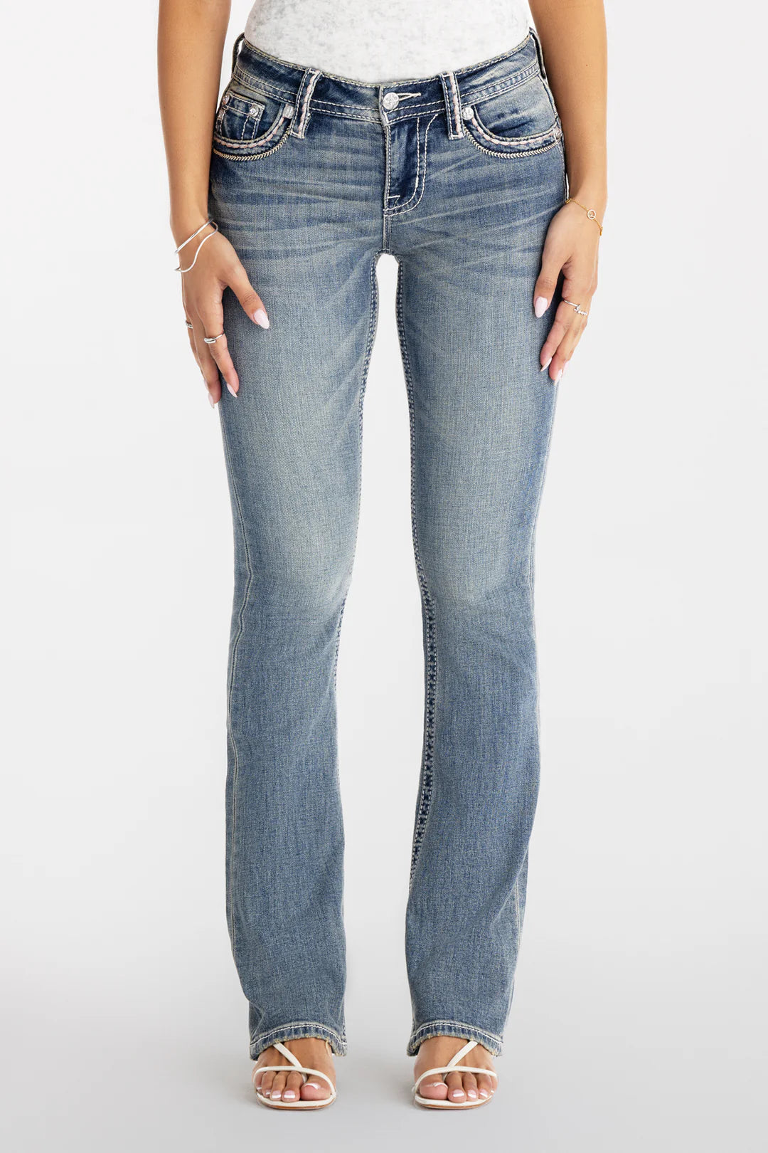 Miss Me Sylvie Stitched Bootcut Jeans M5014B424L-V136