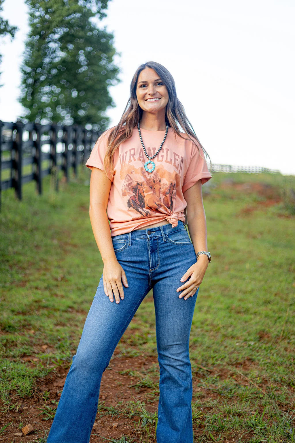 Wrangler Retro® Graphic Short Sleeve T-Shirt - Girlfriend Fit - Muted Clay - 112379629