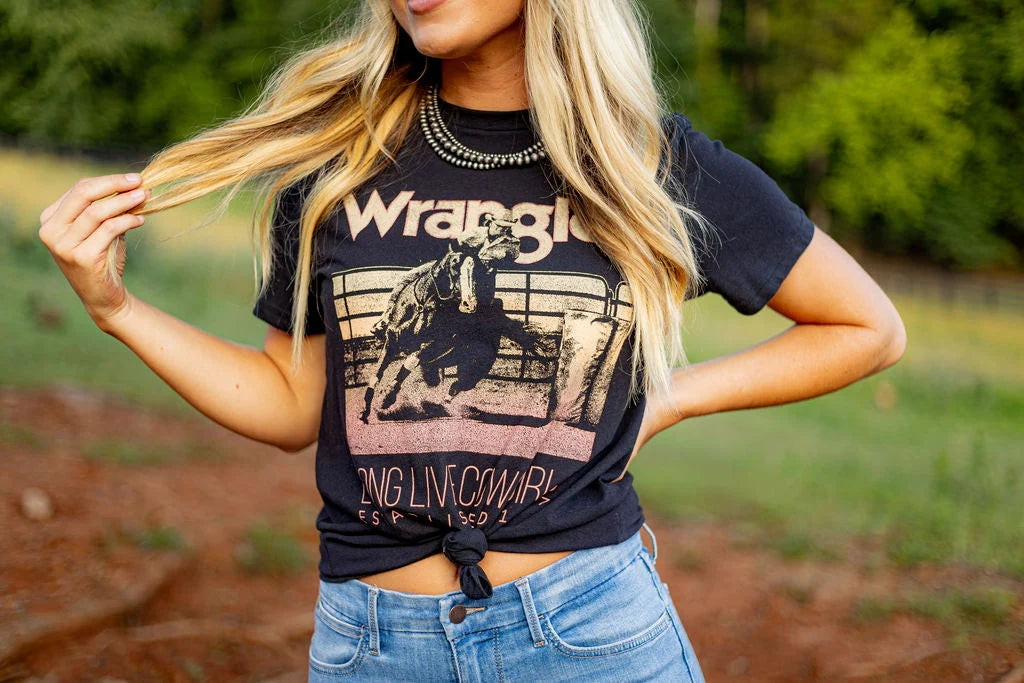 Wrangler Retro® Graphic Short Sleeve T-Shirt - Regular Fit - Black Beauty - 112379658