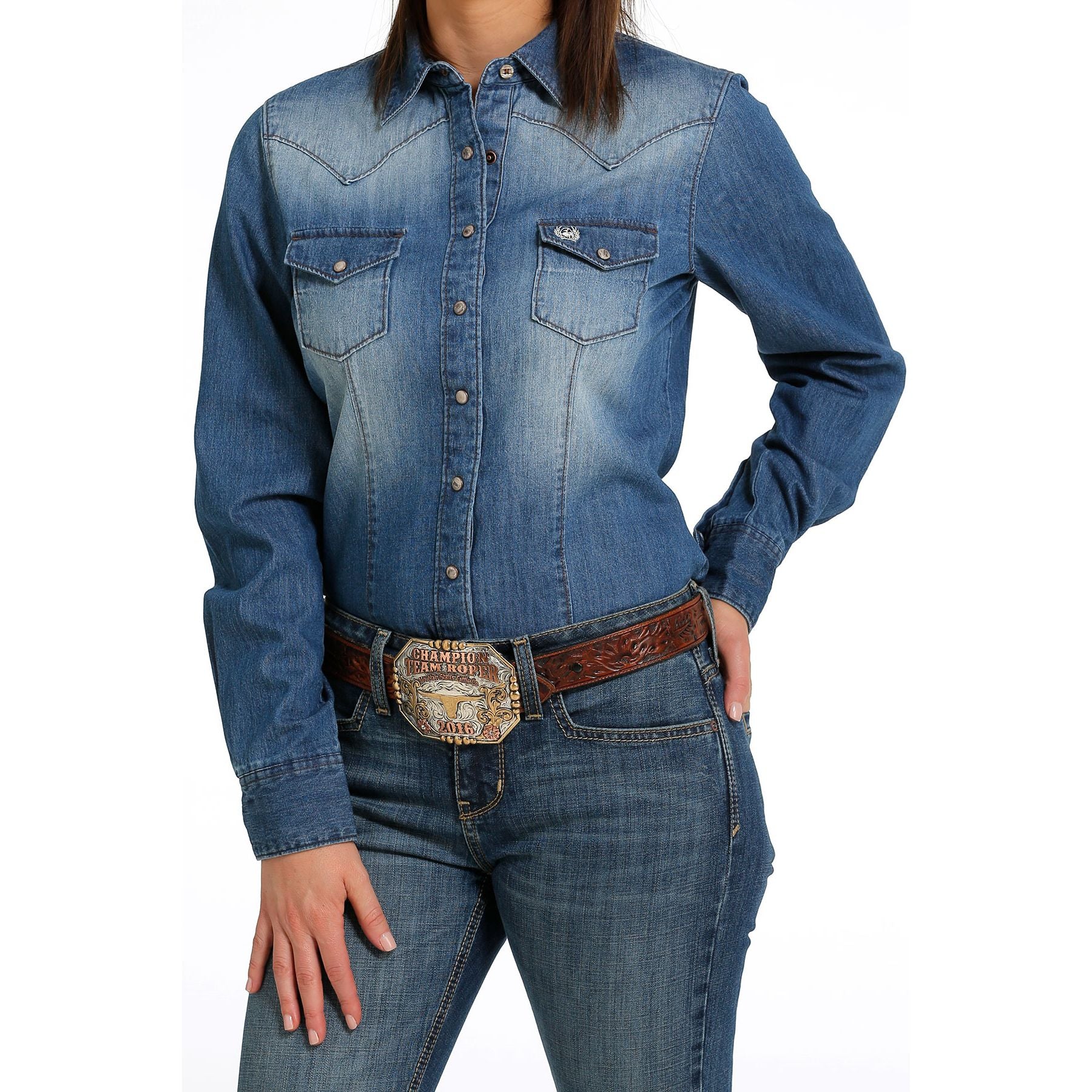 Cinch Women's Western Shirt -Longer Sleeve MSW9202001