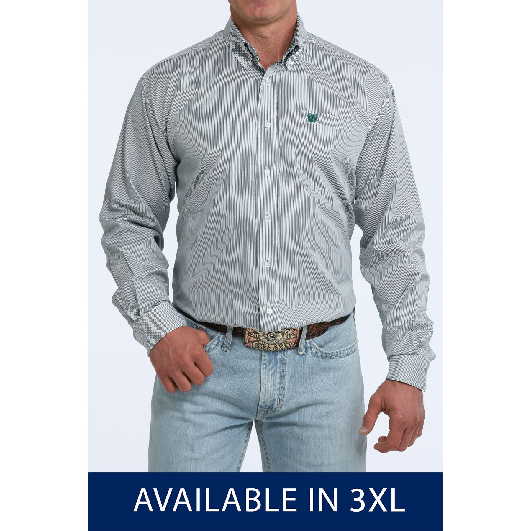 Cinch TENCEL Striped Mens Shirt MTW106113