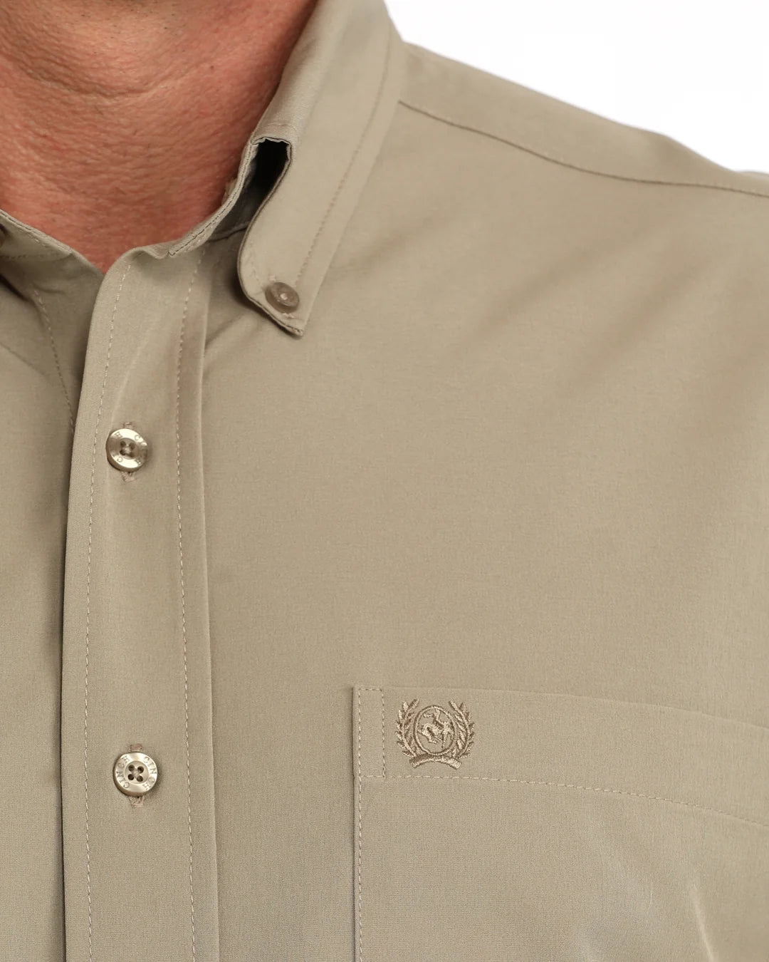 Cinch Men's Arenaflex Khaki Button Down Shirt MTW1862047