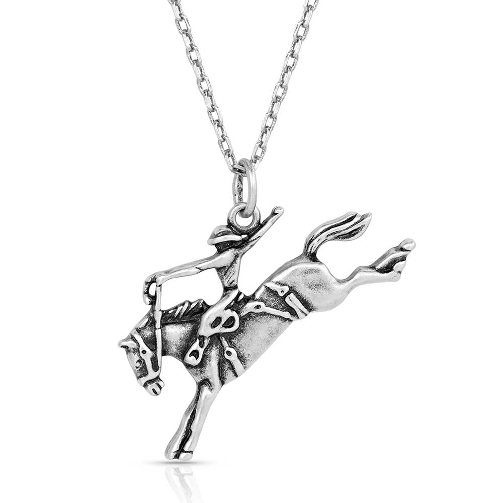 Saddle Bronc Rider Pendant Necklace