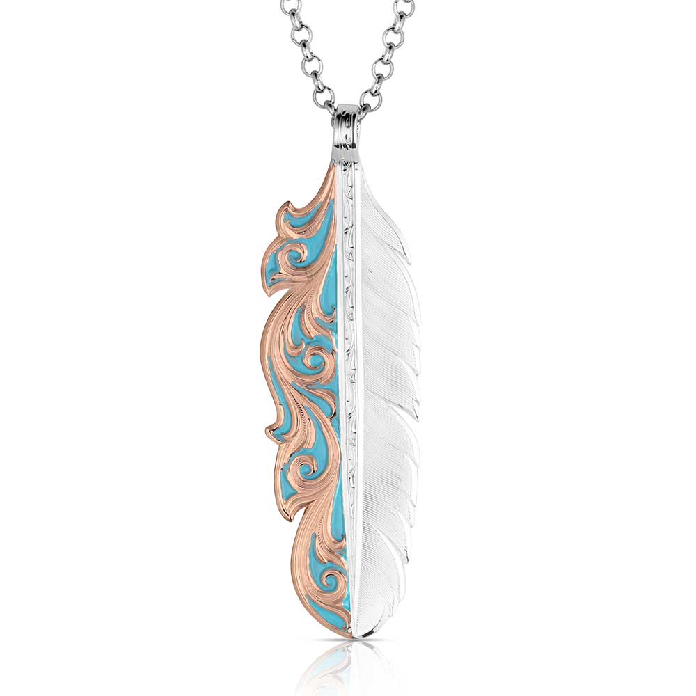 Montana Silversmith Alpine Glow Feather Necklace NC6405