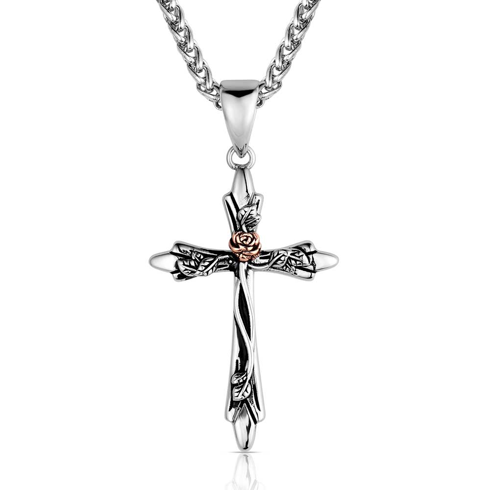 Montana Silversmith Thorn & Roses Cross NC6528