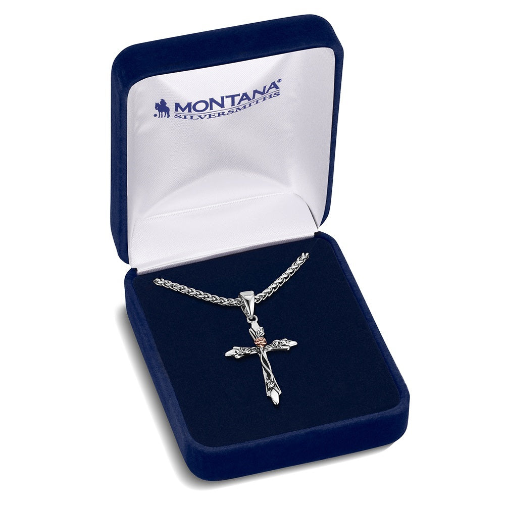 Montana Silversmith Thorn & Roses Cross NC6528
