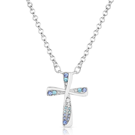 Montana Silversmith Faith in Lights Cross Necklace NC6534
