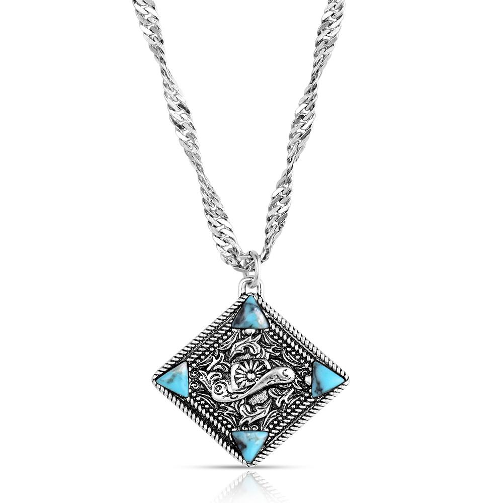 Montana Silversmith Bluebell Charm Turquoise Necklace NC6536