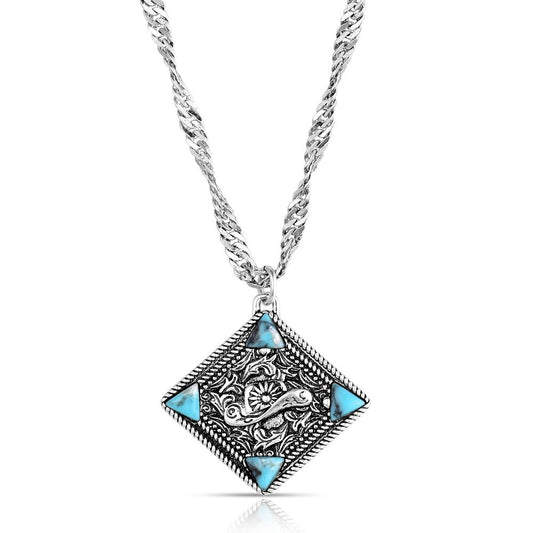 Montana Silversmith Bluebell Charm Turquoise Necklace NC6536