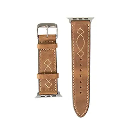 Nocona® IWatch Band Brown Embroidered Tan 42-44mm N3100908