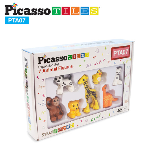 Picasso Tiles - 7 Animal Figures Expansion Set PTA07