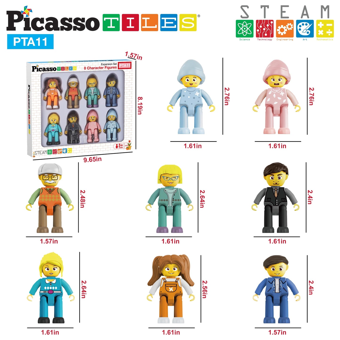 Picasso Tiles - 8 Figure Expansion Set PTA11