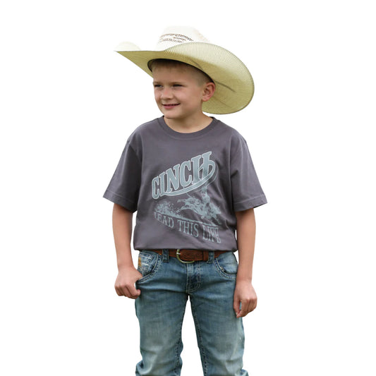 Cinch Boy's Youth Charcoal Graphic T-Shirt MTT7670184