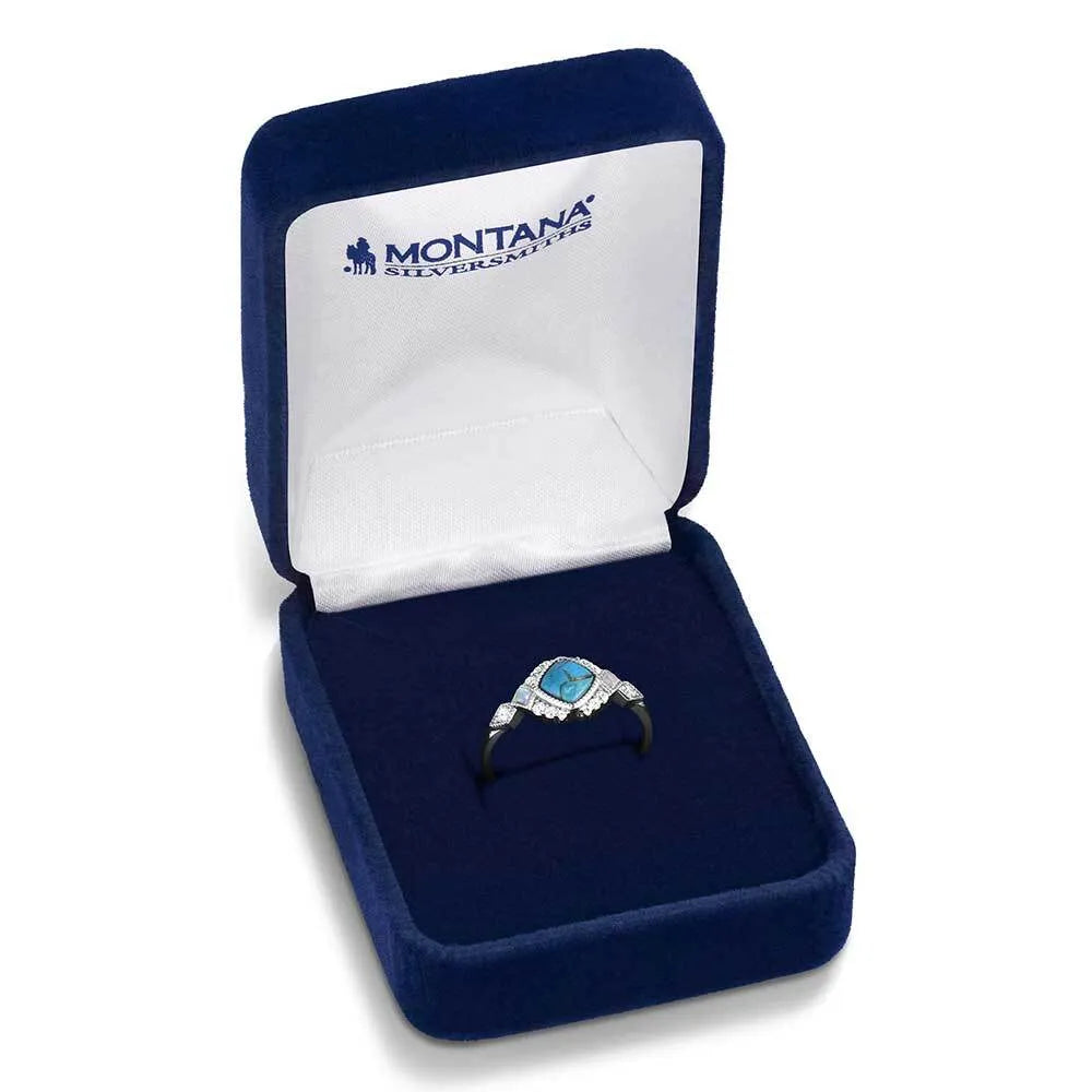 Montana Silversmith RG Crowned Glacer Turquoise
