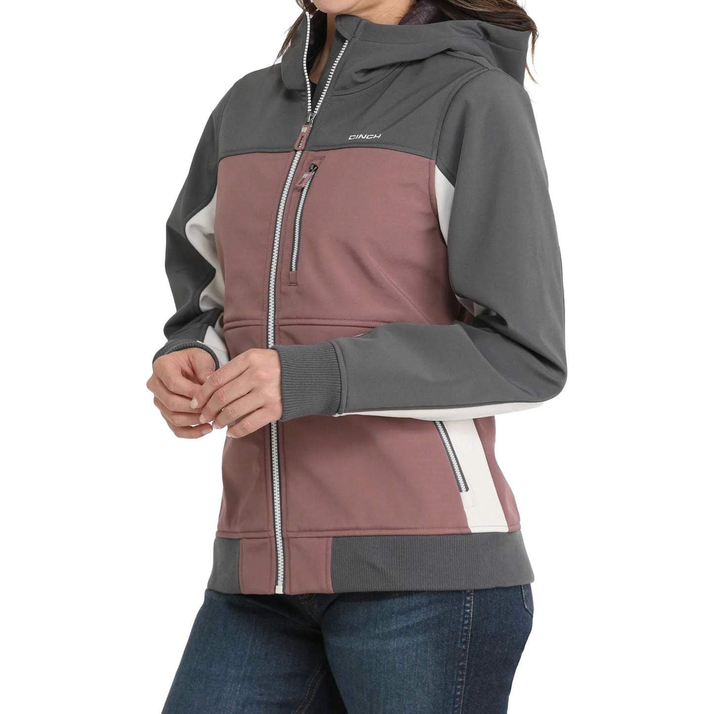 Cinch Ladies Multi Color-Block Bonded Full Zip Jacket MAJ9844003