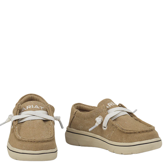 Ariat Lil' Stompers Toddler Washed Tan Canvas Slip On Hilo A443002408