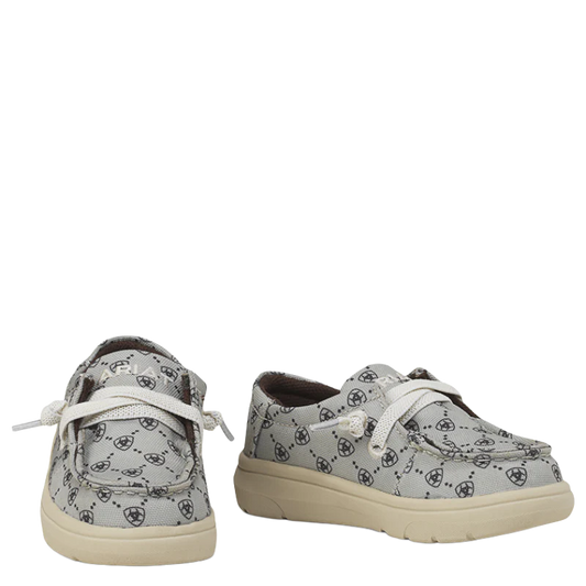 Ariat Lil' Stompers Toddler Light Grey Logo Slip On Hilo A443002206