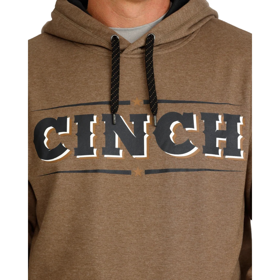 Cinch Men's Brown Heather Logo Pullover Hoodie MWK1206035