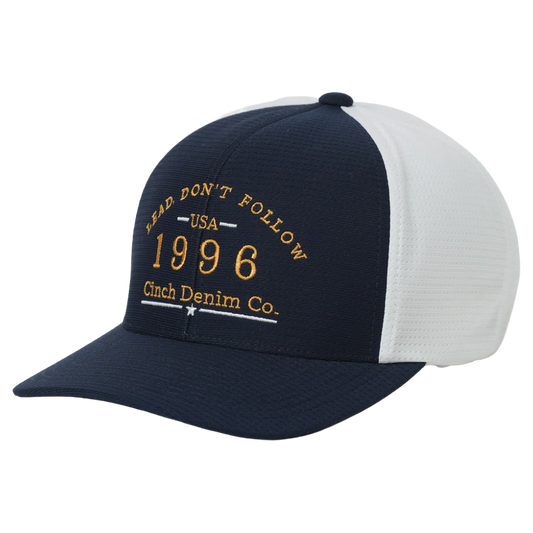 Cinch Men's Flexfit Navy '1996' Logo Trucker Cap MCC0540001
