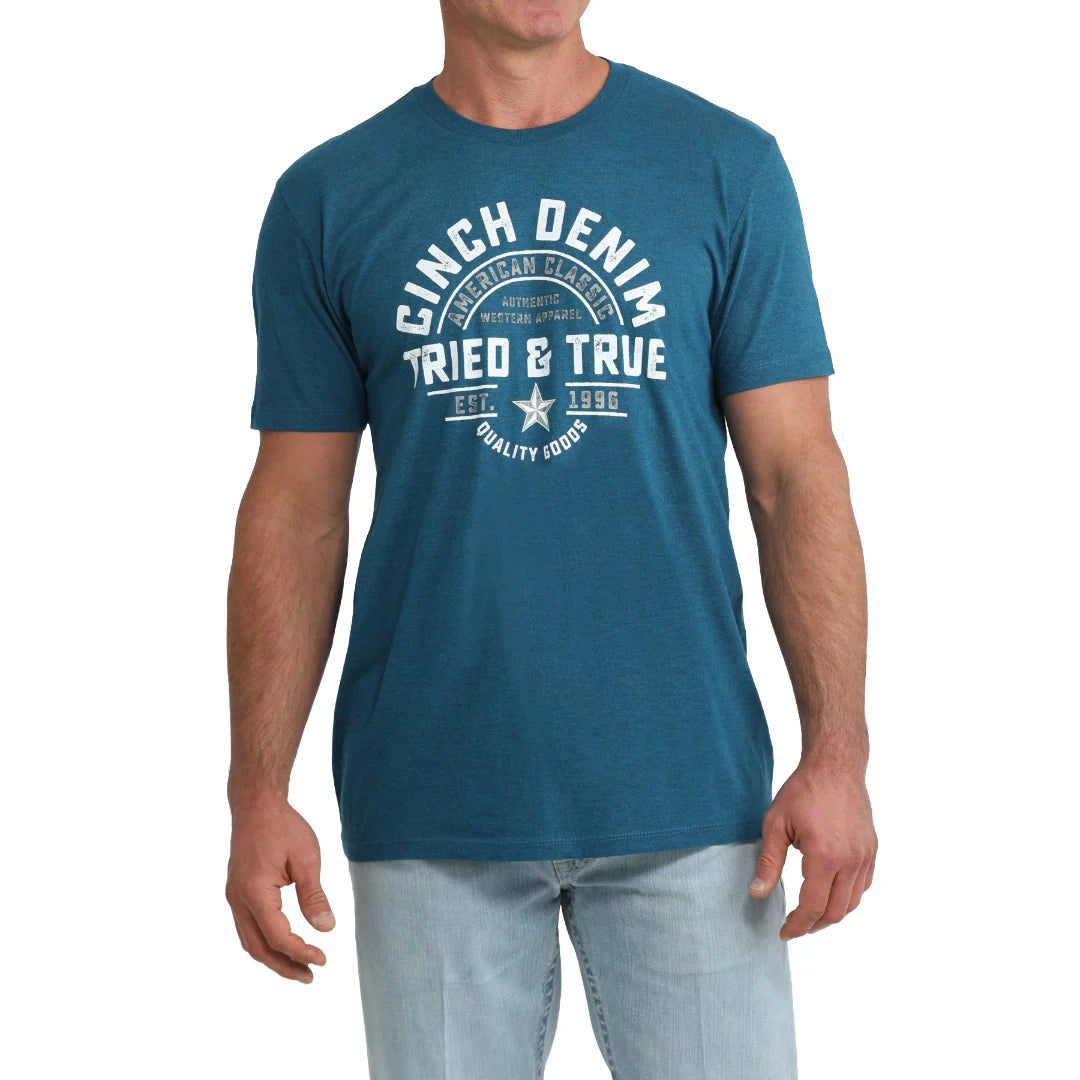 Cinch Men's Teal 'Tried & True' Graphic T-Shirt MTT1690729