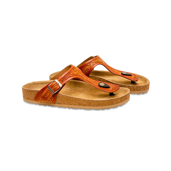 Myra Crockler Western Handtooled Sandals s-6916
