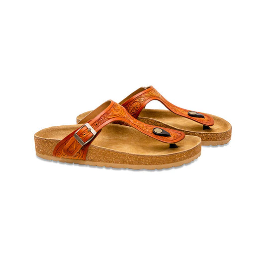Myra Crockler Western Handtooled Sandals s-6916