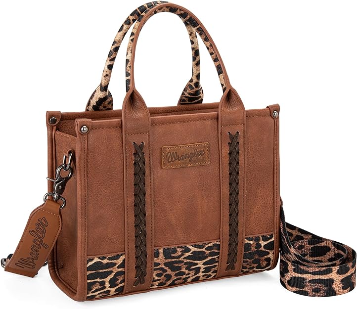 Wrangler Leopard Print Concealed Carry Tote/Crossbody WG-HB-102-8120S