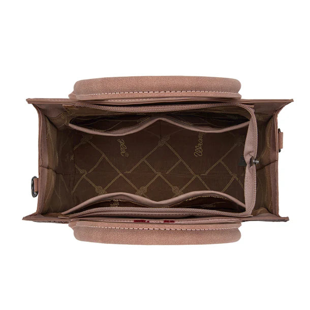 Wrangler Tote/ Crossbody Tooled Aztec Pattern Print, WG226-8120