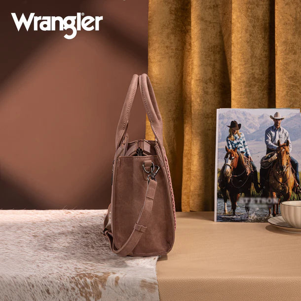 Wrangler Tote/ Crossbody Tooled Aztec Pattern Print, WG226-8120